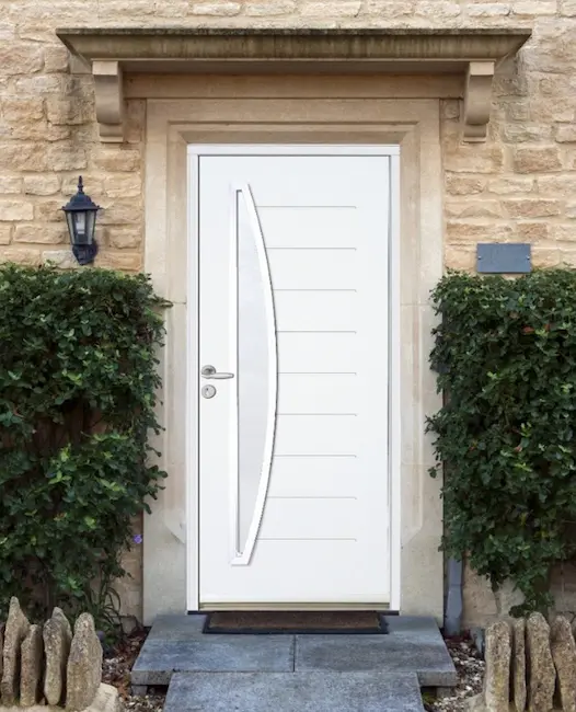 Porte d'entrée blanche